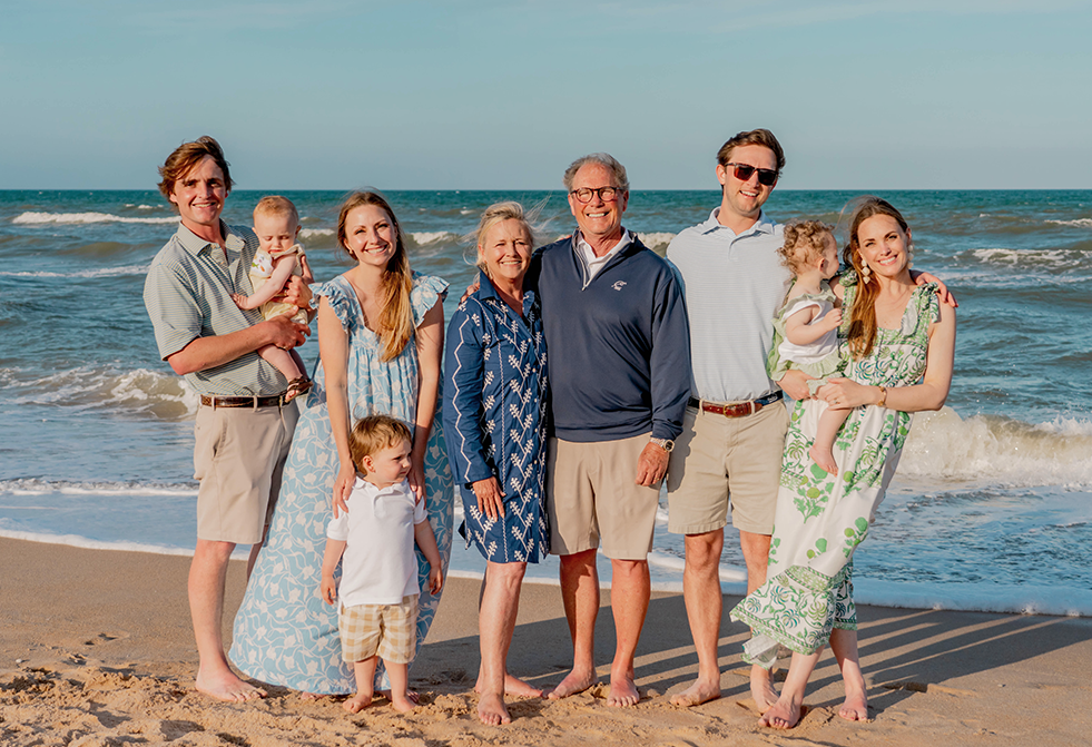 Susan W. Jones with family at beach