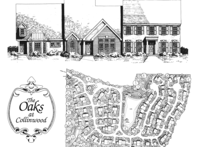 Oaks at Collinwood subdivision - marketing sketches and plans (Rome, GA)
